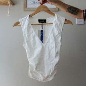 🌟 Cider Cotton Blend Ruched Tank Top 🌟